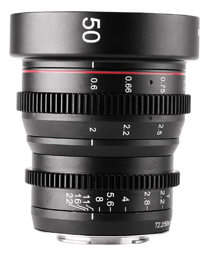 Meike Lente De Cine Gran Angular T2.2 De 50 Mm De Enfoque Manual Para Cámaras M43 Micro Cuatro Tercios De Montaje Mft Bmpcc 4k Z Cam E2