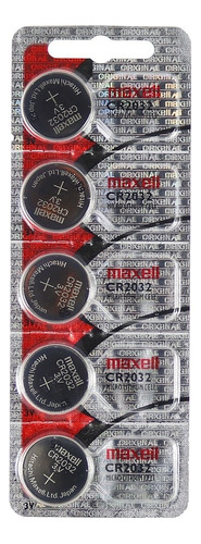 Pila Maxell Cr2032 Voltaje 3v Batería De Litio - Pack X5