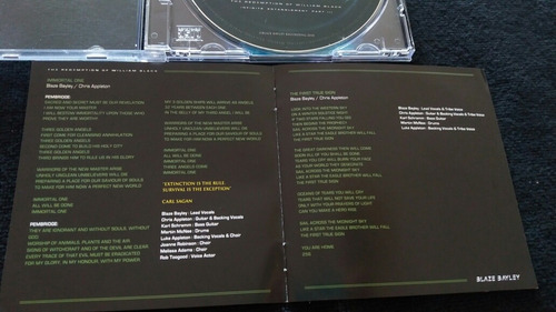 Cd Blaze Bayley - The Redemption Of William Black Importado (Usado)