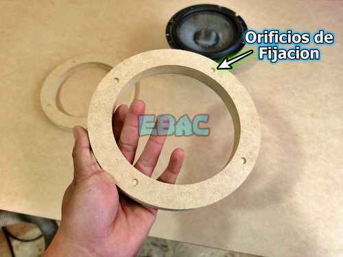 Par De Aumentos Para Bocinas De 5.25 De Mdf 18mm Ebac