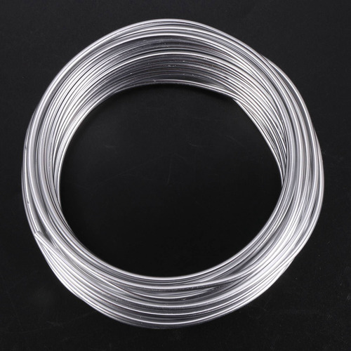 Fio De Alumínio 2x 3mm 10m Craft Silver Para Fabricação De J
