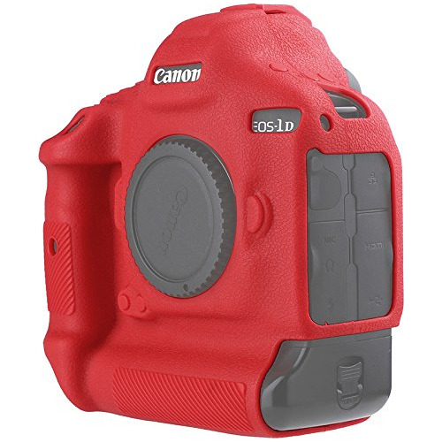 Canon Eo 1dx 2 Carcasa Para Camara Goma Silicona Rojo