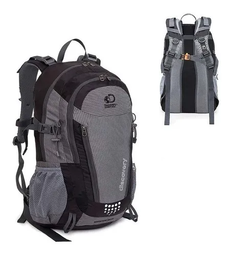 Mochila Trekking Discovery Adventure 40 Lts Camping Cobertor Color 21619  Negra