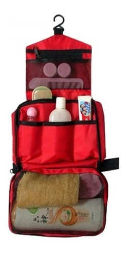 Necessaire Para Kit Higiene De Viagem Organiza Unissex Cor Vermelho