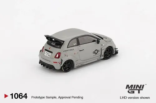 Mini GT LB-Works X Abas Works Abarth 595 #1064 Fighters 1:64 cinza