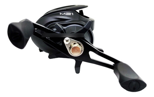 Imagem 2 de 7 de Kit Carretilha Pesca M21 Esq + Vara Topaz 1,68 6-12 Libras