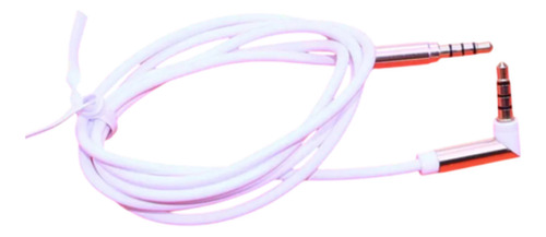 Cable Auxiliar Blanco Audio A 4 Polos Plug 3.5 Mm A 3.5 Mm
