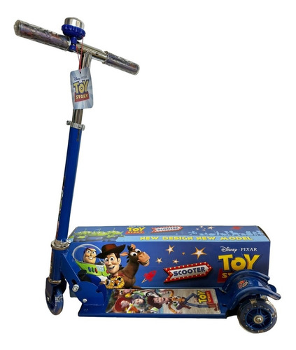 Patinete Infantil Azul Toy Story Ferro Com Luz De Led - 10x