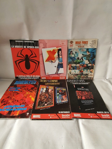 Lote De 6 Comics Marvel: Capitan America , Axus ,runaways. (Usado)