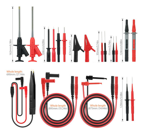 Mk30 21pcs Cable De Prueba Electrónico Kits De Plomo Multíme