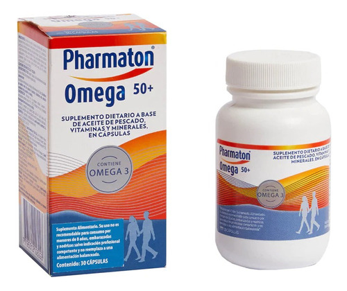 Pharmaton Omega 50+ 30 Cápsulas Omega3, Vitaminas, Minerales