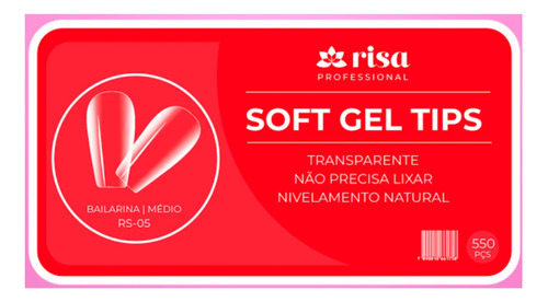 Risa Soft Gel Tips Bailarina Medio  550