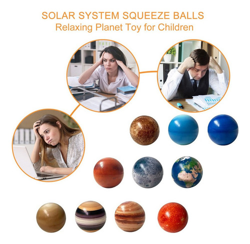 Pelotas Para Apretar Lazhu Sistema Solar Planetas, 10 Unidad