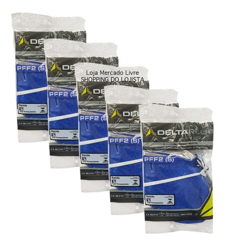 Imagem 2 de 3 de 10 Mascaras Respirador Pff2 S/valvula Similar N95 Ca38504