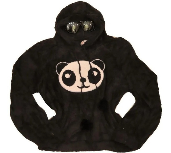 blusa de frio de panda