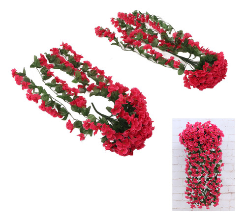 2pz Flores Artificiales De Violetas Decoración Boda Y Fiesta
