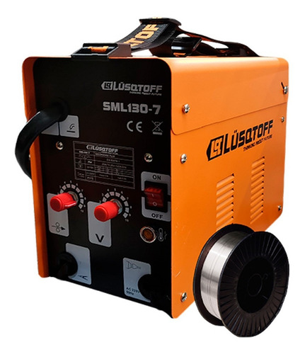 Soldadora Inversor Mig Flux Sin Gas 120a Lusqtoff Color Naranja/Negro Frecuencia 50 Hz