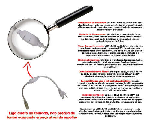 Espelho Retangular Iluminado Led 130 X 110 Lapidado