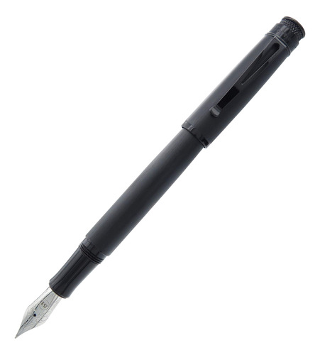 Pluma Estilografica Retro 51 Tornado Acero Negro Mate Punta