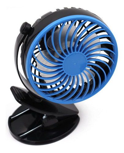 Mini Ventilador 360° Recargable Click Cantidad De Aspas 4 Estructura Negro/azul Aspas Negro Diámetro 14 Cm Frecuencia 3 Material De Las Aspas Plástico 110v