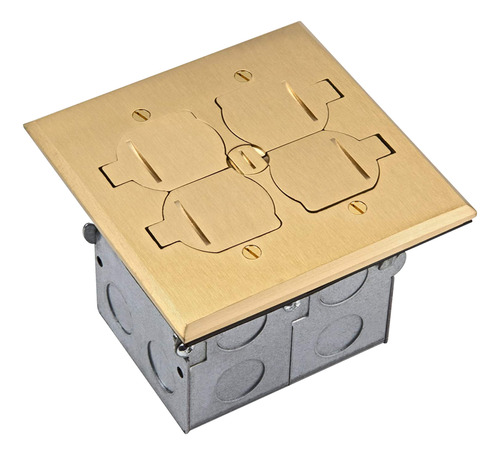 Enerlites 705549-c-d Kit De Caja De Piso Con Tapa Abatible,