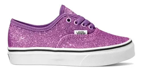 Caso por supuesto Adiccion Tenis Vans Authentic Glitter Morados - Mujer