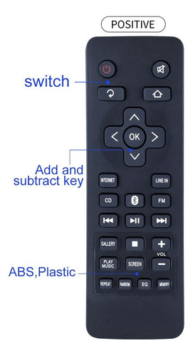 Control Remoto Para Barra De Sonido Rca Home Theater Rts739b