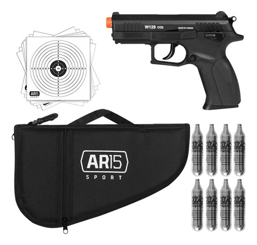 Pistola 6.0 W129 Wingun C/ 8un.co2 + Capa