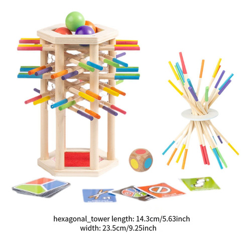 Juguete De Equilibrio De Palitos De Madera, Juego De Mesa M