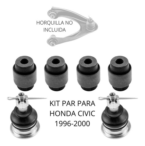 Kit Bujes Y Par Rotulas Para Honda Civic 1996-2000