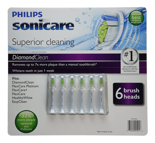 Cabezales De Cepillo Estándar Philips Sonicare Hx6066/70 Dia