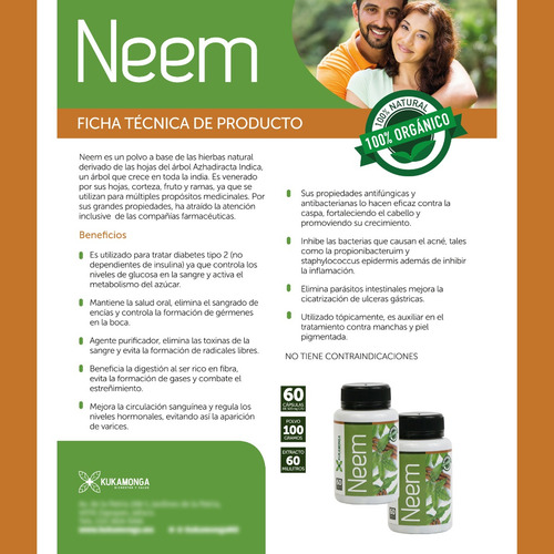 1 Neem Cápsulas + 1 Extracto Neem