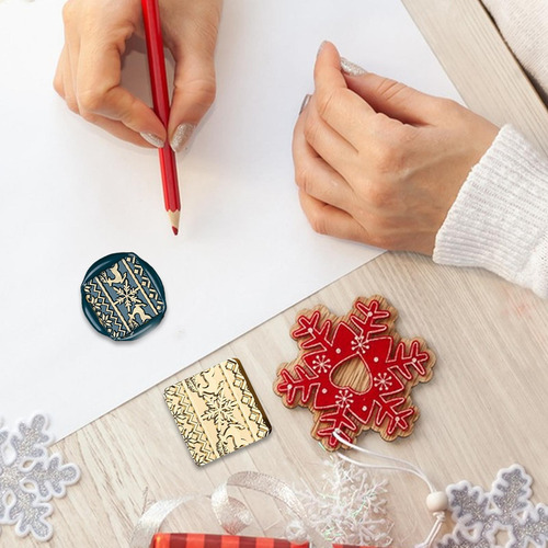 Kit Para Hacer Tarjetas De Navidad Sello De Cera Retro Con C