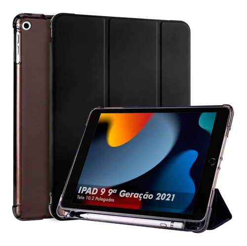 Capinha iPad 9 9ª Geração 2021 Smart Porta Pencil + Pelicula