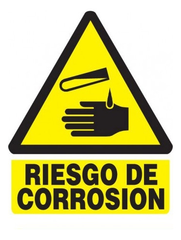 Señal Seg Riesgo Corrosion 19,5x25cm Seven