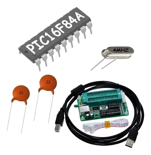 comprar Programador Pic K150 + Pic16f84a + 2 Capacitor + Cristal