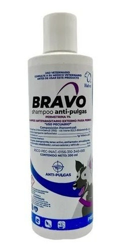 Halvet Bravo Shampoo Antipulgas Para Perros 200 Ml