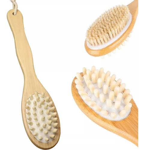2pz Cepillo Baño Doble De Ducha Con Mango Largo Para Espalda