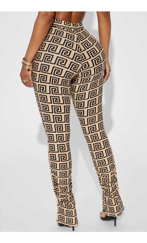 Legging Estampado Geométrico Café