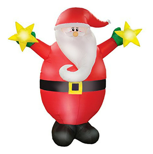 Santa Inflable Navidad 7.5' Con Luces Led