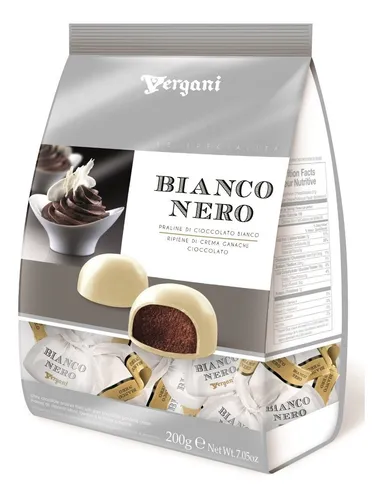 Bianco Nero Bombón Relleno Chocolate Ganache - 180gr Italia
