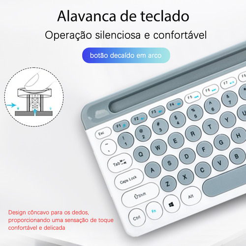 Teclado E Rato Sem Fios Ultrafino Bluetooth De Modo Duplo