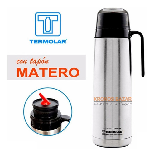 Termo Termolar Revolution 1 L Acero 100% Pico Cebador Matero