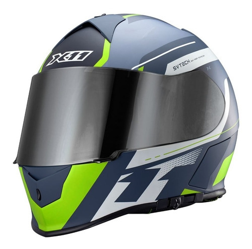 Capacete X11 Revo Pro Eleven Sv C/viseira Extra Neon Cor Verde-claro Tamanho do capacete 62