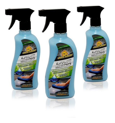 Kit 03 Lava Seco Encera Lavagem Ecológica Autoshine 500ml