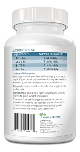 Vitamina K1 K2 Y D3 Para Perros Tabletas Masticables 120 Uni