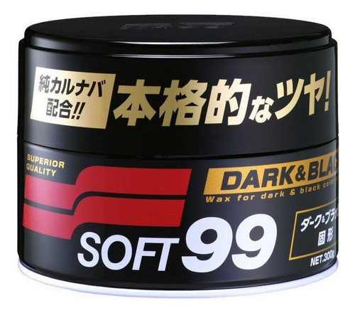 Cera Japonesa Dark & Black Soft99 Carros Escuros 300g 
