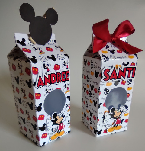 Caja Dulcero Mickey Y Minie Mouse 10pz 20x9.25cm Personaliz