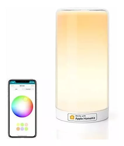 meross Lámpara de mesa inteligente WiFi, lámpara de noche, compatible con  Apple HomeKit, Siri,  Alexa y SmartThings, blanco sintonizable y