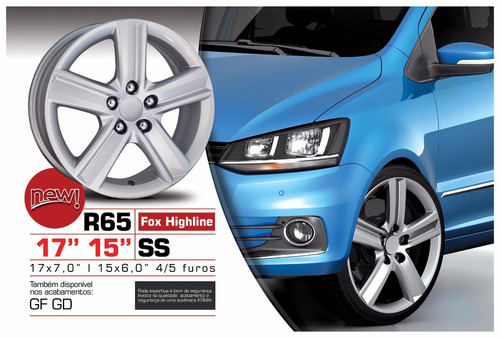 Roda Fox Highline Aro 15 R65 5x100 Prata - Krmai